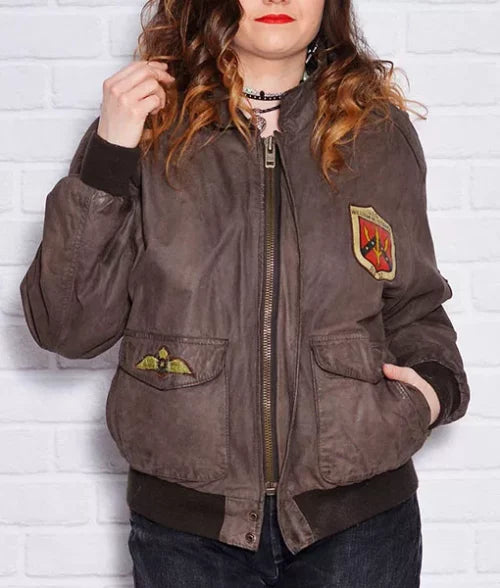 Brown A-2 Aviator Bomber Jacket