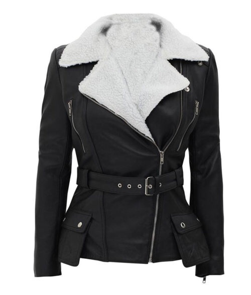 Women's Classic Black Leather Jacket