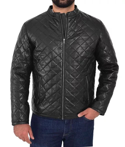 Baxton Quilted Black Winter jacket