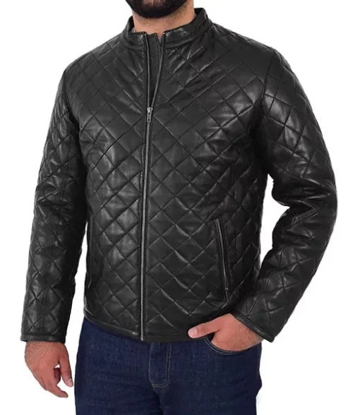 Baxton Quilted Black Winter jacket