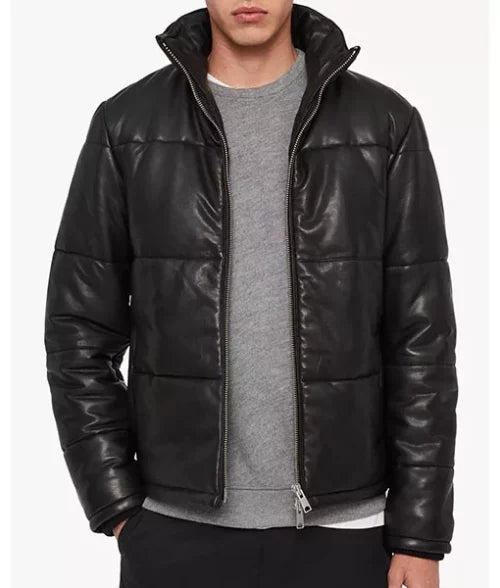 Sleek Black Winter Puffer Jacket