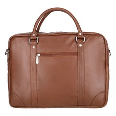 Luxury Leather Laptop Case Natural Finish