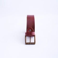 Men's Chestnut Brown Casual Leather Jeans Belt